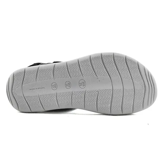 Sandália Flats Itapuã Fecho Ajustável Preto Masculino