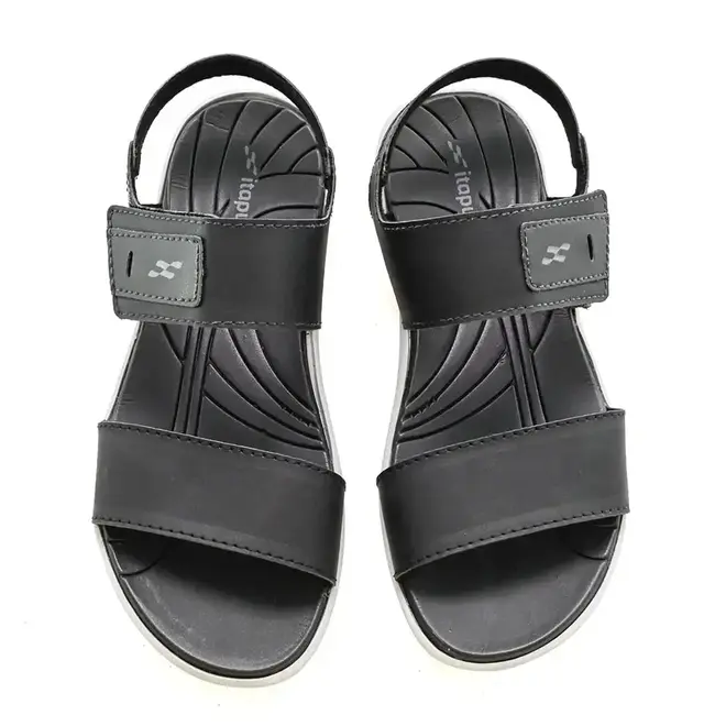 Sandália Flats Itapuã Fecho Ajustável Preto Masculino