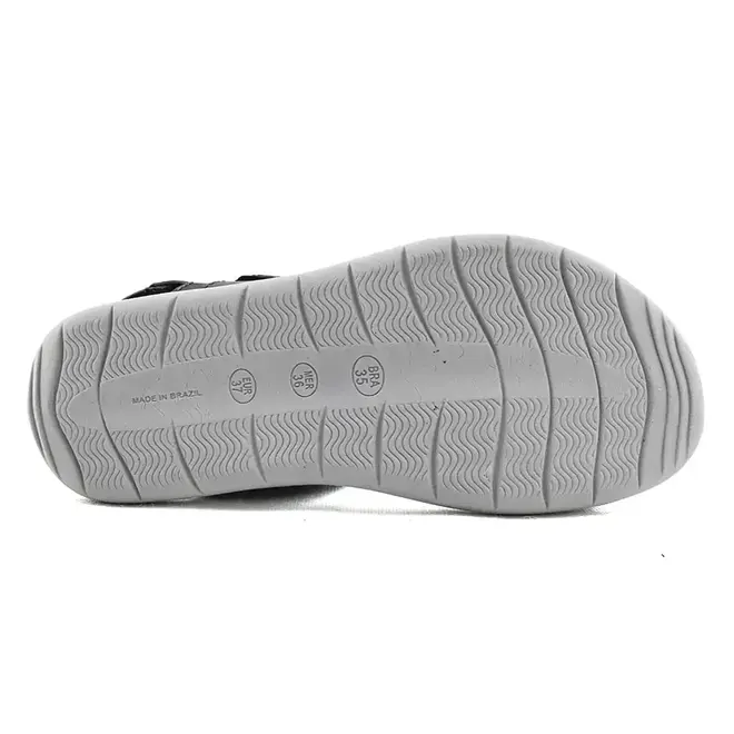 Sandália Flats Itapuã Fecho Ajustável Preto Masculino