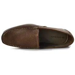 Mocassim Masculino de Couro Democrata Marrom 135201