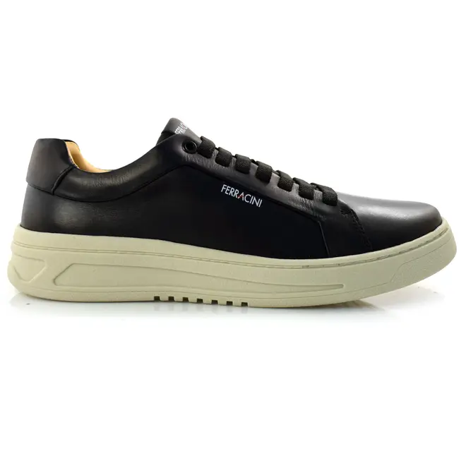 Tênis Masculino de Couro Ferracini Preto 9755