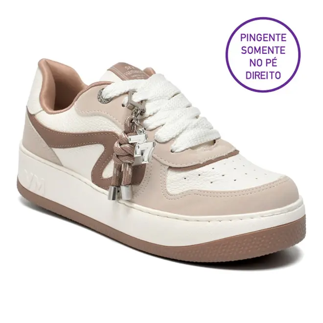 Tênis Casual Feminino Via Marte Bege 209-014-13