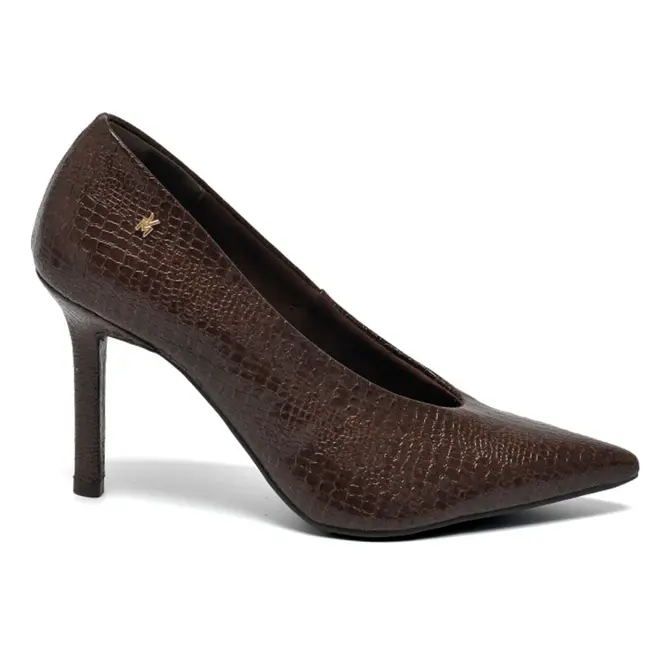 Scarpin de Salto Alto Feminino Via Marte Marrom 044-018-01