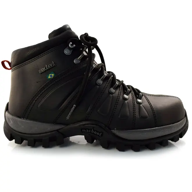 Coturno Masculino de Couro Macboot Uirapuru Preto UIRAPURU 06