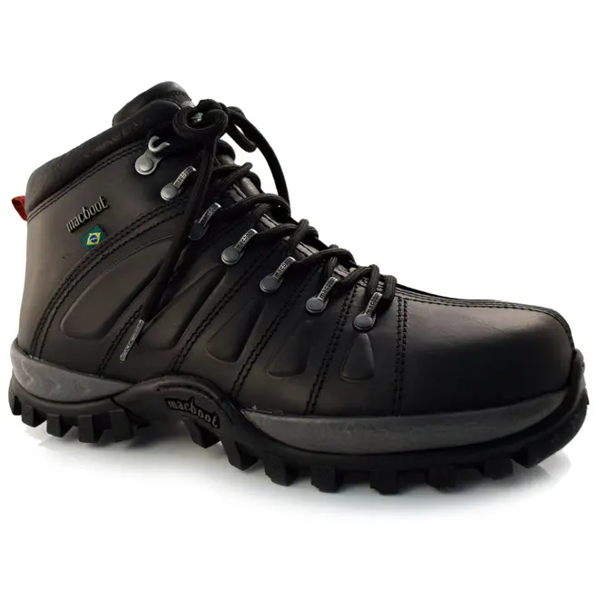Coturno Masculino de Couro Macboot Uirapuru Preto UIRAPURU 06