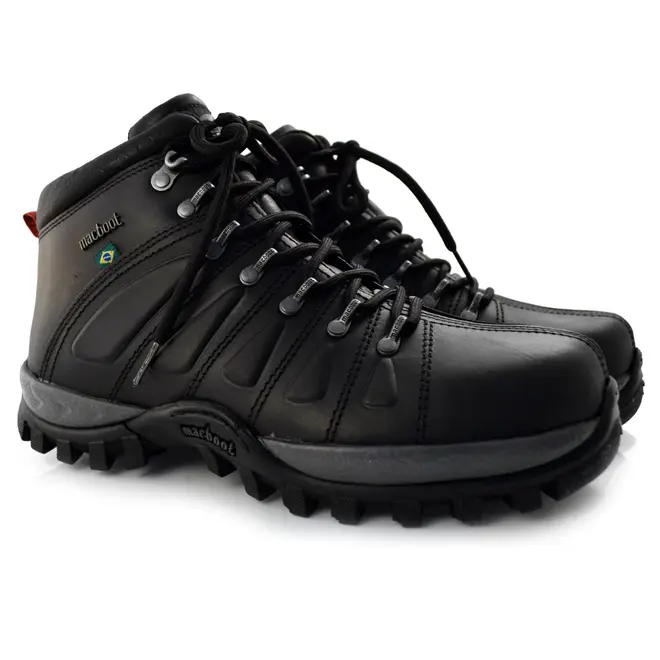 Coturno Masculino de Couro Macboot Uirapuru Preto UIRAPURU 06
