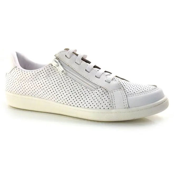 Tênis Feminino de Couro Suzzara Branco C12054 FO