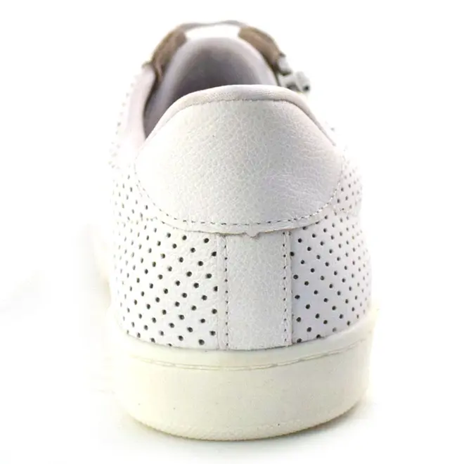 Tênis Feminino de Couro Suzzara Branco C12054 FO