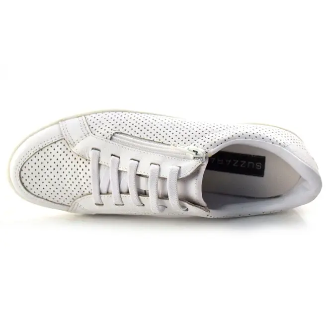 Tênis Feminino de Couro Suzzara Branco C12054 FO