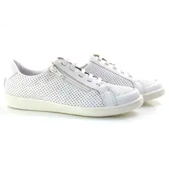 Tênis Feminino de Couro Suzzara Branco C12054 FO