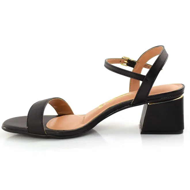 Sandália de Salto Bloco Vizzano Preto 6428101-7286