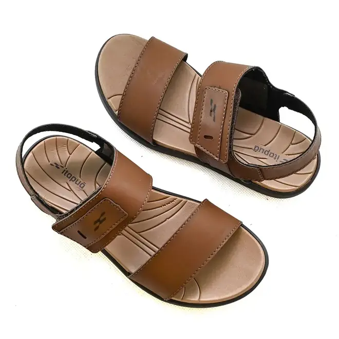 Sandália Flat Itapuã Castanho/Café Masculino