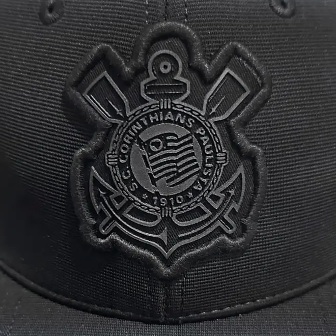 Boné de Aba Reta Oficial do Corinthians Supercap Preto 39482
