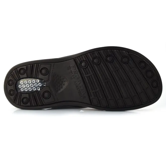 Chinelo Masculino de Couro Pegada Marrom 131221