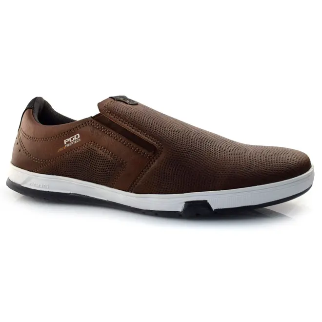 Slip On Masculino Pegada Marrom 170422