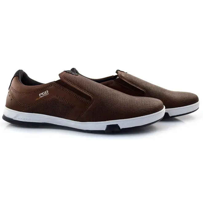Slip On Masculino Pegada Marrom 170422
