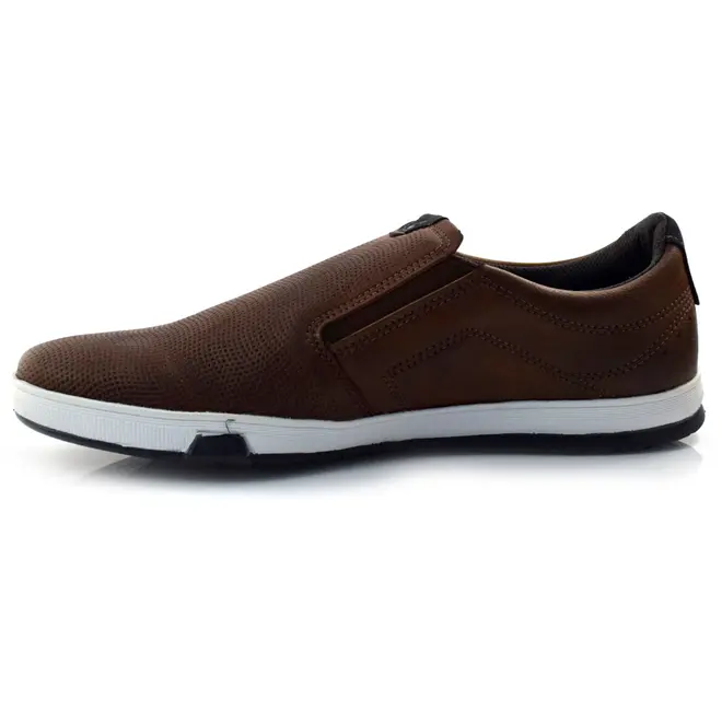 Slip On Masculino Pegada Marrom 170422