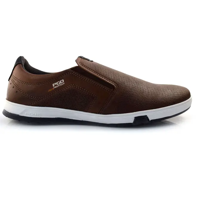 Slip On Masculino Pegada Marrom 170422