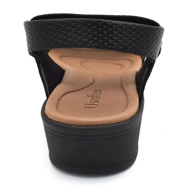 Sandália de Couro Feminina Usaflex Preto UD04004