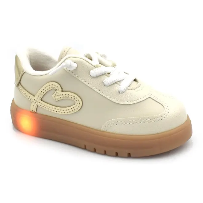 Tênis de Menina de LED Molekinha do 18 ao 25 Off White 2742.207.31666