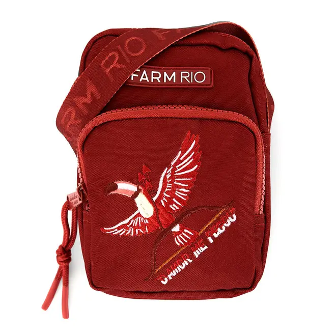 Bolsa Transversal Feminina Farm Tucano Bordô 78334955