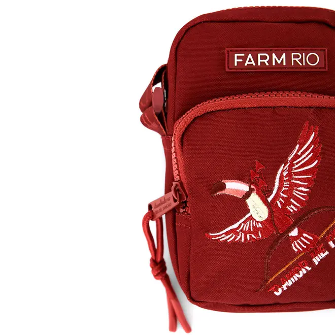 Bolsa Transversal Feminina Farm Tucano Bordô 78334955