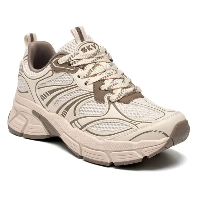 Tênis Casual Feminino Via Marte Bege 369-002-07