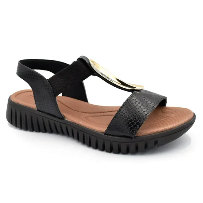 Papete de Couro Feminina Usaflex Preto UD11002