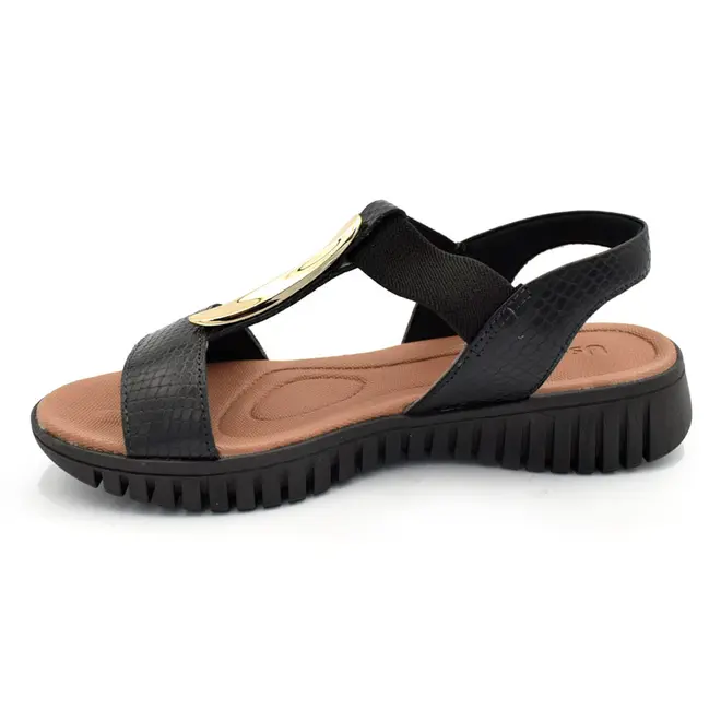 Papete de Couro Feminina Usaflex Preto UD11002
