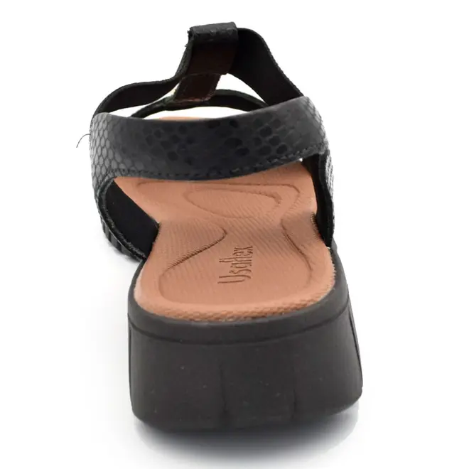 Papete de Couro Feminina Usaflex Preto UD11002