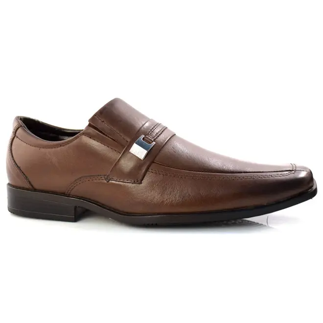 Sapato Social de Couro Masculino Zapattero Marrom 7512