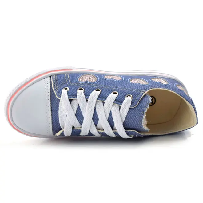 Tênis Infantil Feminino Ykes Azul CORACAO