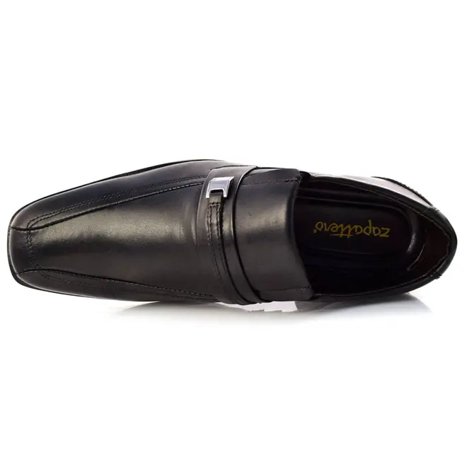 Sapato Social de Couro Masculino Zapattero Preto 7512