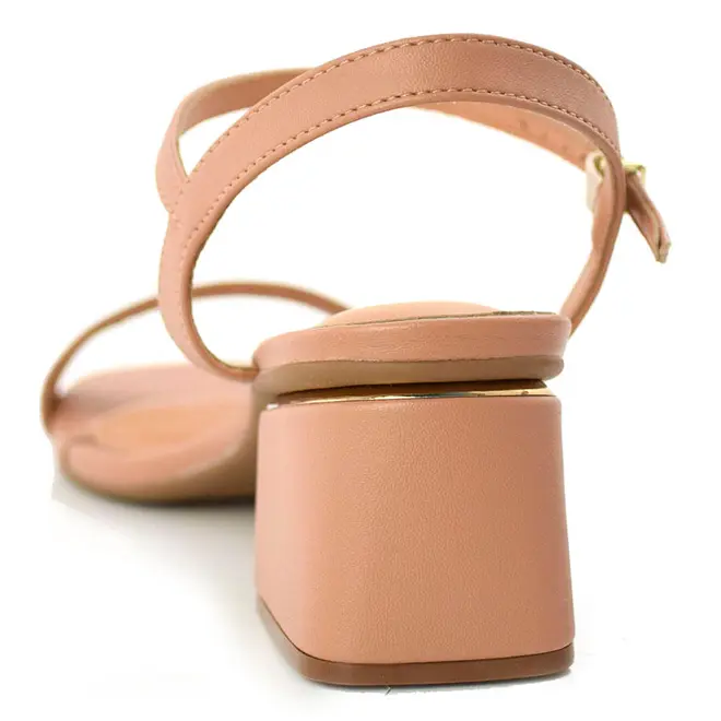 Sandália de Salto Bloco Vizzano Creme 6428101-7286