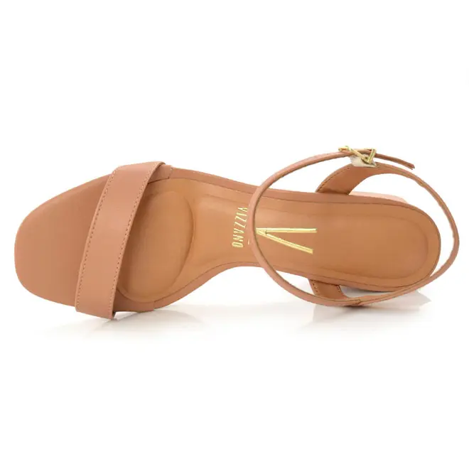 Sandália de Salto Bloco Vizzano Creme 6428101-7286