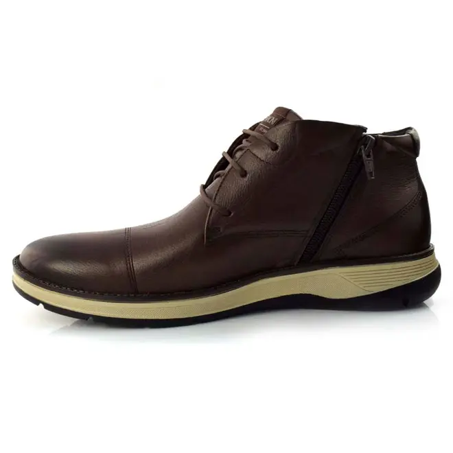 Coturno Masculino de Couro Ferracini Fluence Marrom 5542
