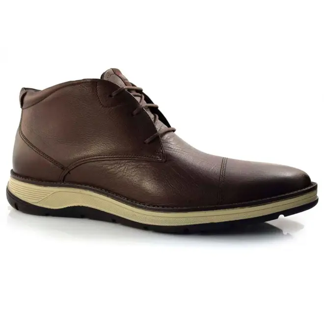 Coturno Masculino de Couro Ferracini Fluence Marrom 5542
