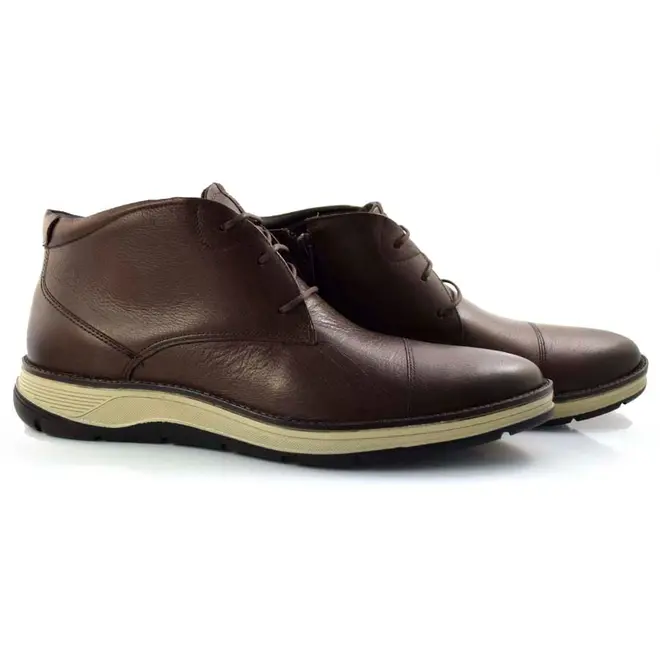 Coturno Masculino de Couro Ferracini Fluence Marrom 5542