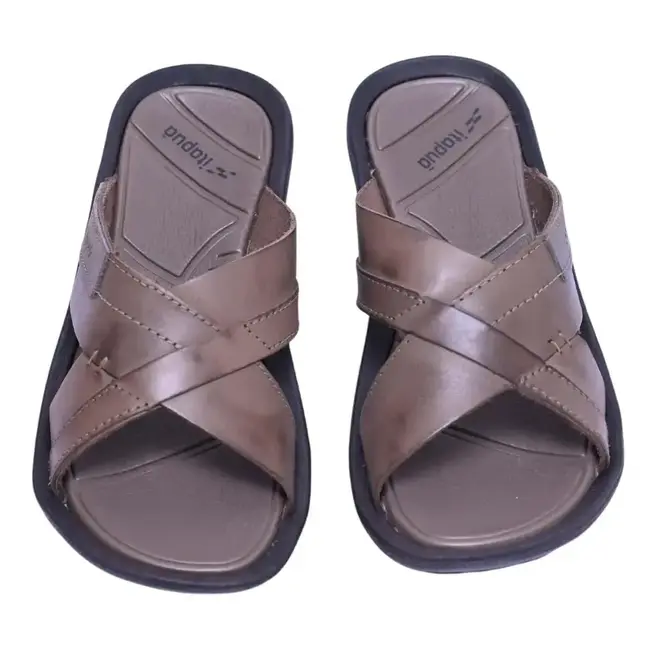 Chinelo Slide Itapuã Couro Marrom Masculino