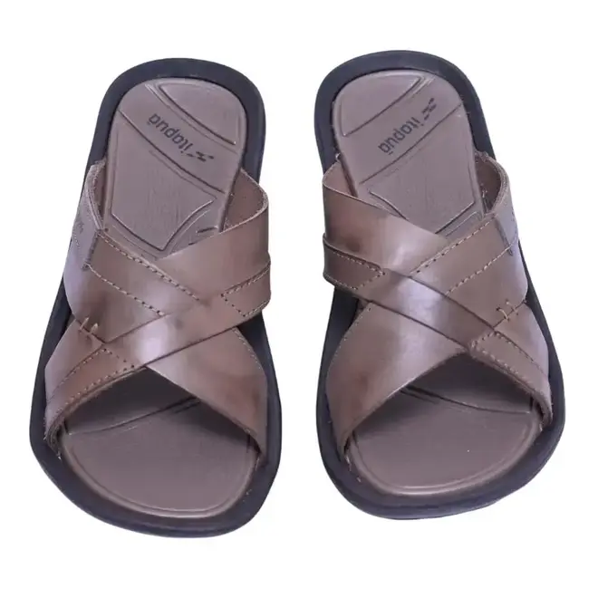 Chinelo Slide Itapuã Couro Marrom Masculino