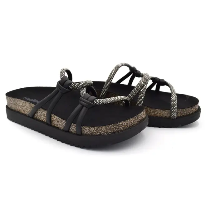 Papete Feminina Moleca Preto 5500.111.30396
