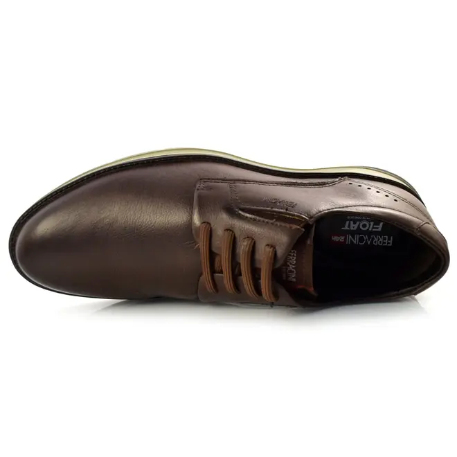 Sapato Social Masculino de Couro Ferracini Fluence Marrom 5550