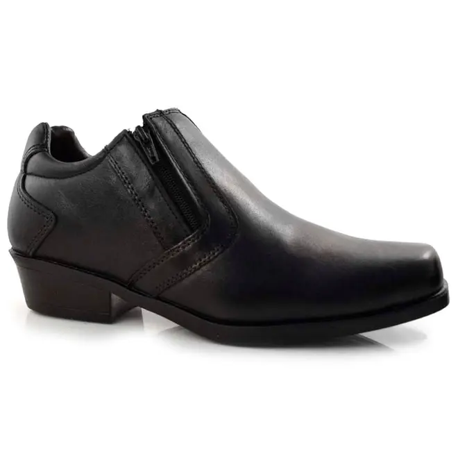 Bota Country Masculina em Couro Zapattero Preto 0900