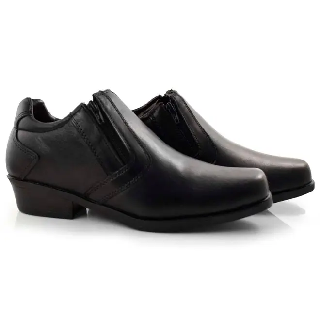 Bota Country Masculina em Couro Zapattero Preto 0900