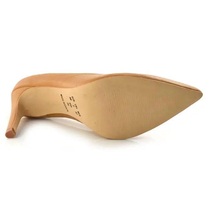 Scarpin Feminino de Couro e Salto Alto Suzzara Marrom 48501