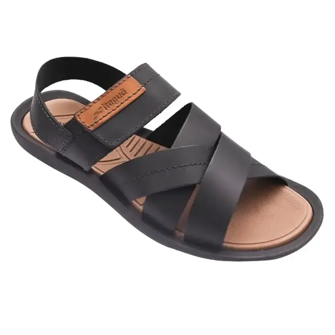 Sandália Itapuã Tiras Entrelassadas Preto Masculino