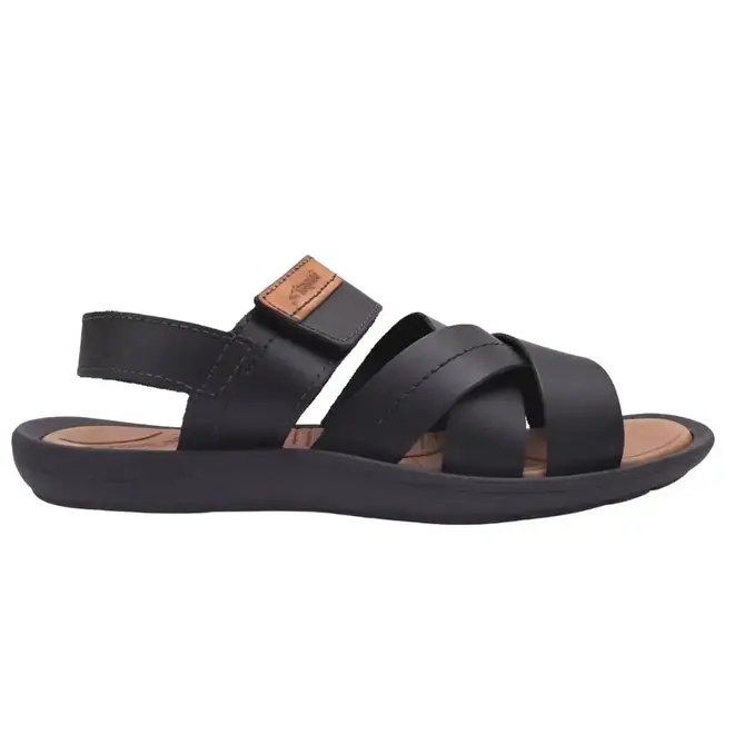 Sandália Itapuã Tiras Entrelassadas Preto Masculino