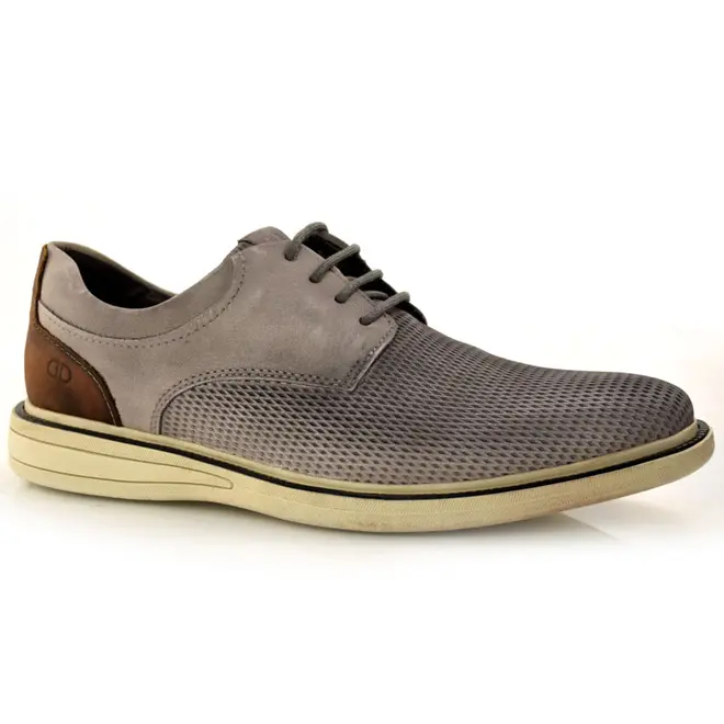 Sapato Social Masculino de Couro Bay Cinza 273104
