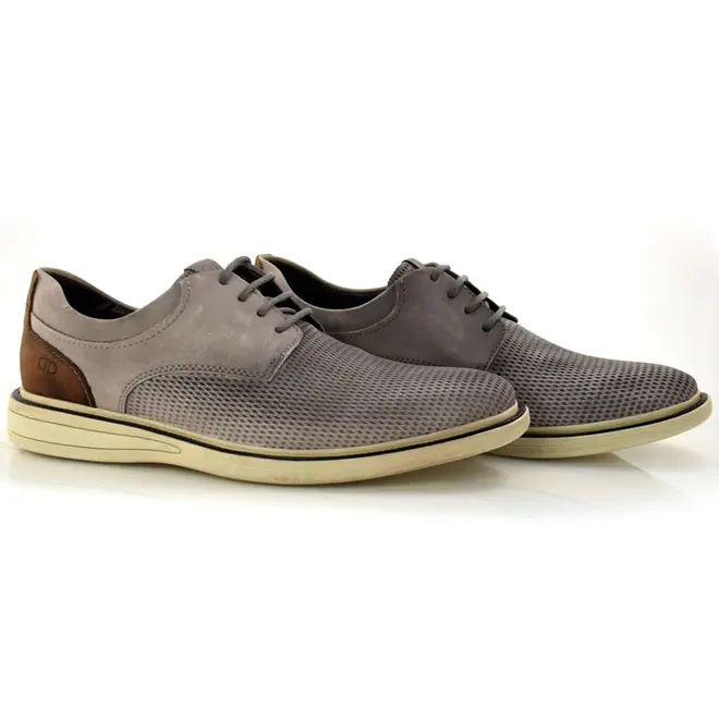Sapato Social Masculino de Couro Bay Cinza 273104