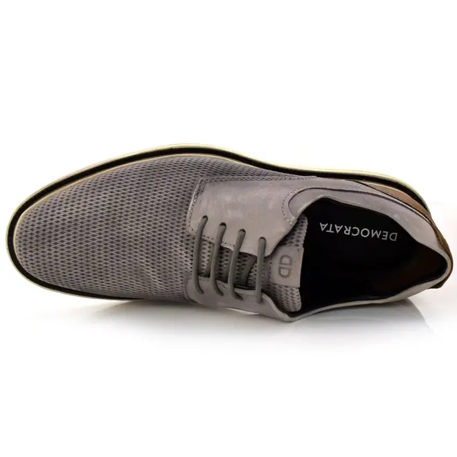 Sapato Social Masculino de Couro Bay Cinza 273104